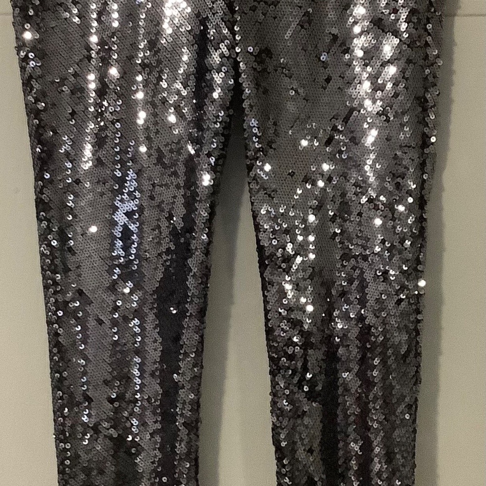 La ROK silver sequin pants Large - Picture 2 of 10